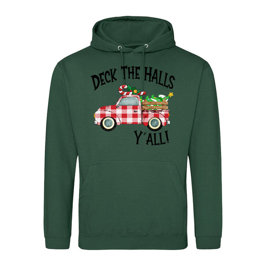 Plaid Christmas Truck  Hoodie