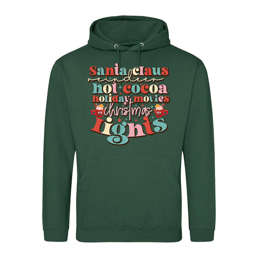 Festive Words Christmas  Hoodie