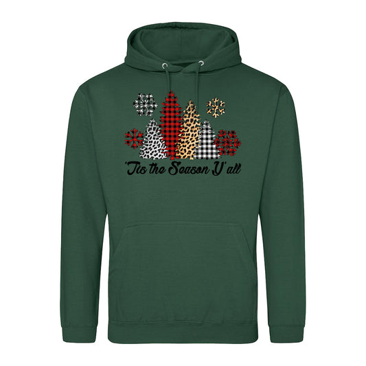 Plaid & Leopard Holiday  Hoodie