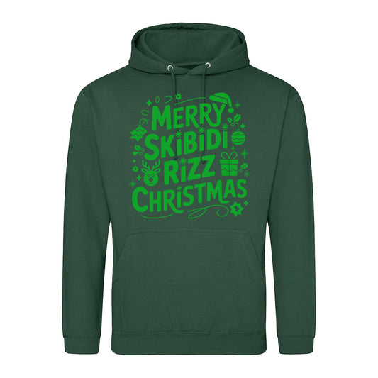 Merry Skibidi Rizz Christmas  Hoodie