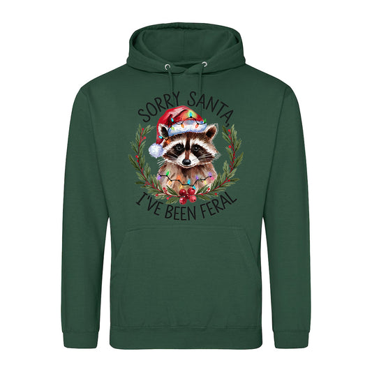 Feral Xmas Raccoon  Hoodie