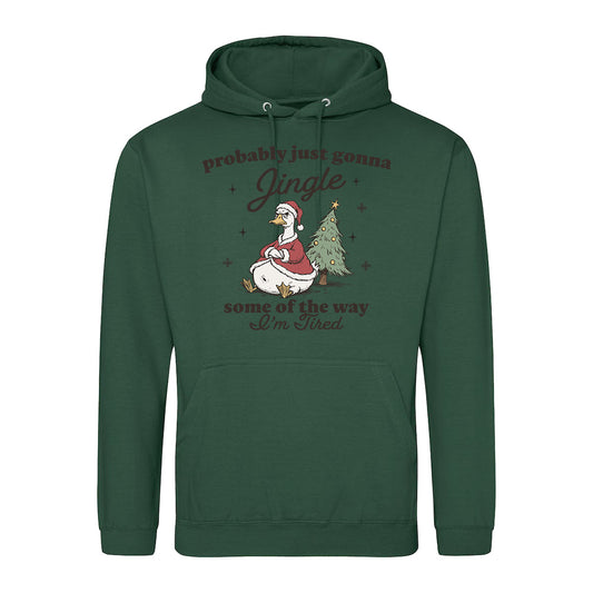 Tired Holiday Duck  Hoodie
