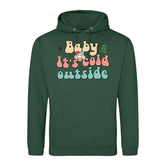 Cold Outside Retro  Hoodie