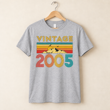 Vintage 2005 T-Shirt – Retro Mountain Birthday Gift