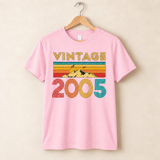 Vintage 2005 T-Shirt – Retro Mountain Birthday Gift