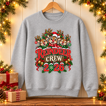 Reindeer Crew 2026 Christmas Sweatshirt – Festive Family Design