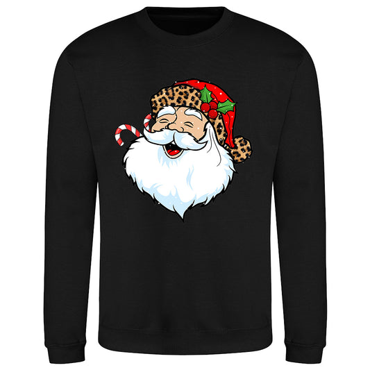Leopard Santa Cheer  Sweatshirt