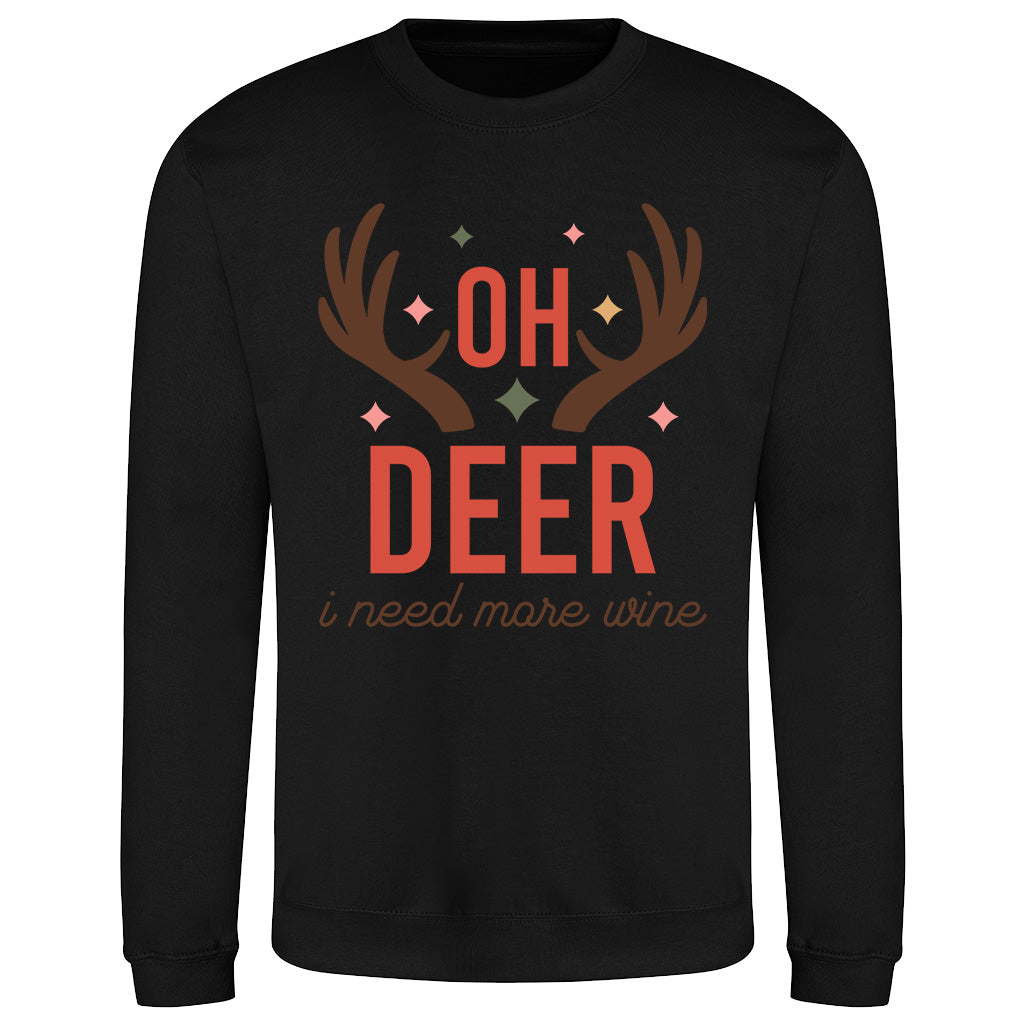 Oh Deer Wine  Sweatshirt