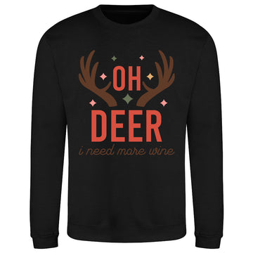 Oh Deer Wine  Sweatshirt