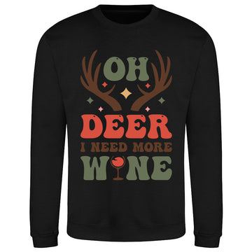 Oh Deer Wine  Sweatshirt
