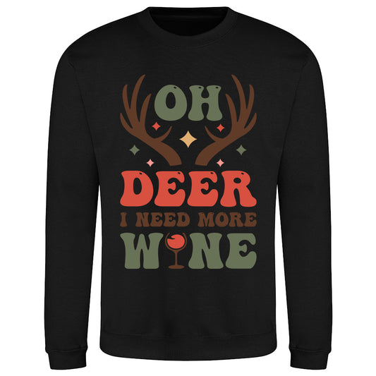 Oh Deer Wine  Sweatshirt
