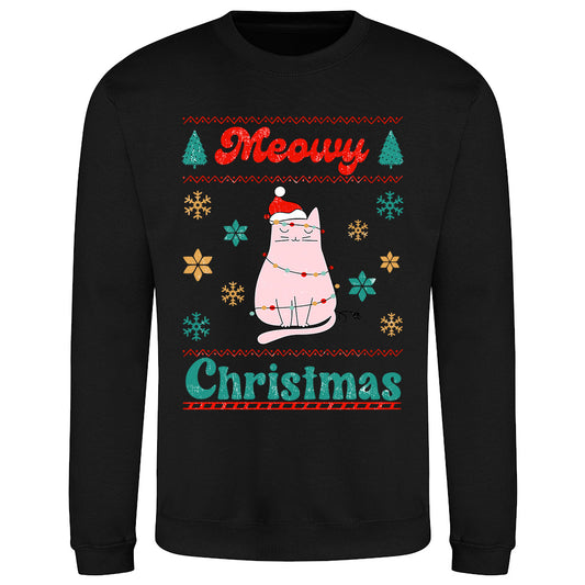 Meowy Xmas Cat  Sweatshirt