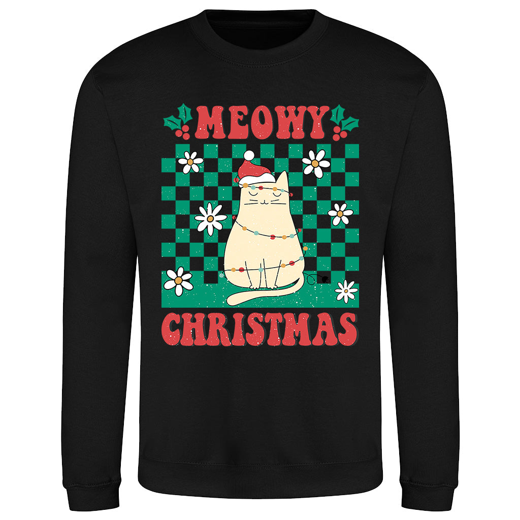 Meowy Christmas Cat  Sweatshirt