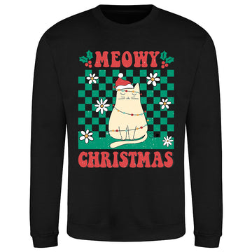 Meowy Christmas Cat  Sweatshirt