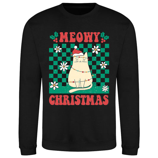 Meowy Christmas Cat  Sweatshirt