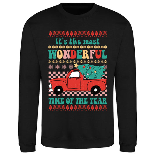 Festive Truck Christmas  Sweatshirt