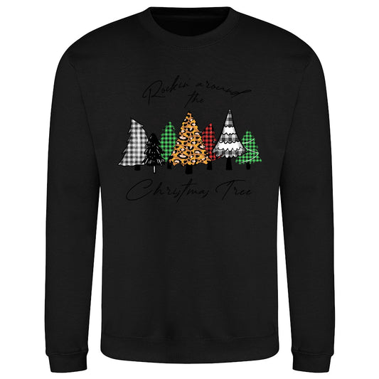 Plaid & Leopard Christmas  Sweatshirt