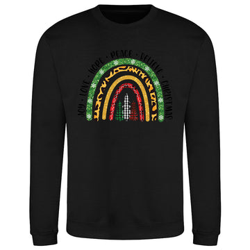 Festive Leopard Rainbow  Sweatshirt