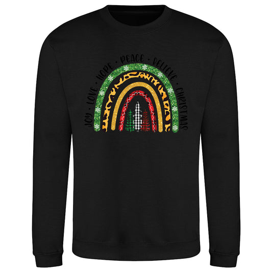Festive Leopard Rainbow  Sweatshirt