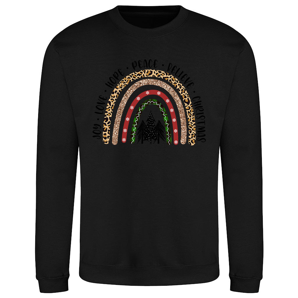 Festive Leopard Rainbow  Sweatshirt