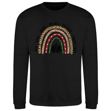 Festive Leopard Rainbow  Sweatshirt