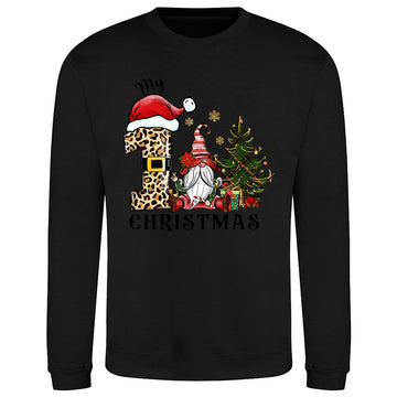 Xmas Gnome Leopard  Sweatshirt