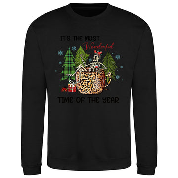 Festive Skeleton Holiday  Sweatshirt