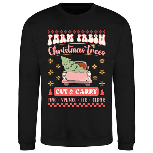 Farm Fresh Xmas Truck  Sweatshirt