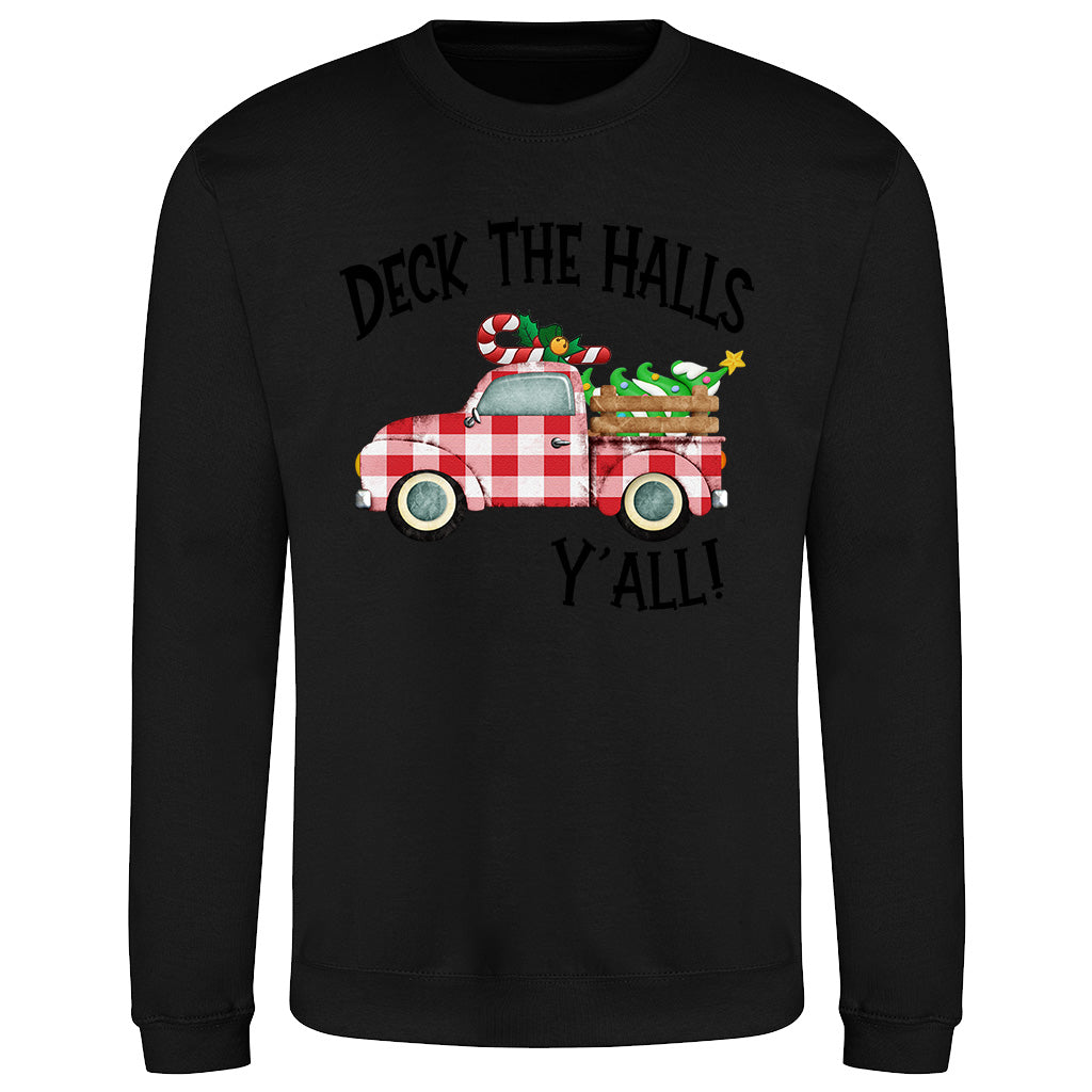 Plaid Christmas Truck  Sweatshirt