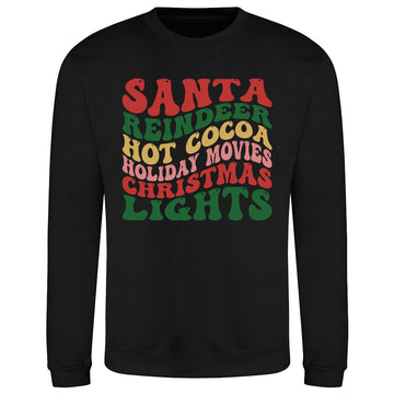 Festive Words Holiday  Sweatshirt