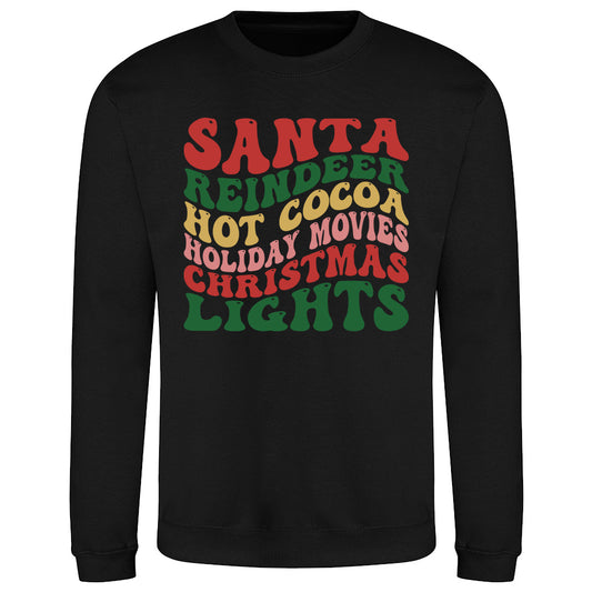 Festive Words Holiday  Sweatshirt