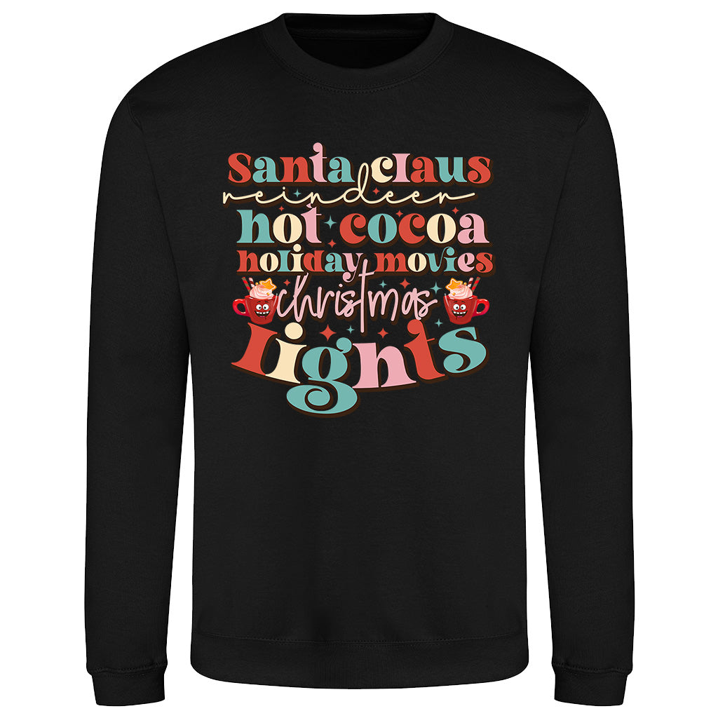 Festive Words Christmas  Sweatshirt