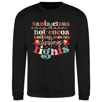 Festive Words Christmas  Sweatshirt
