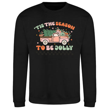 Jolly Truck Retro Holiday Shirt Sweatshirt