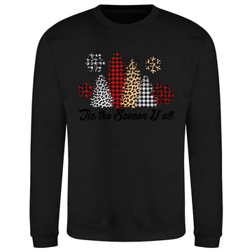 Plaid & Leopard Holiday  Sweatshirt