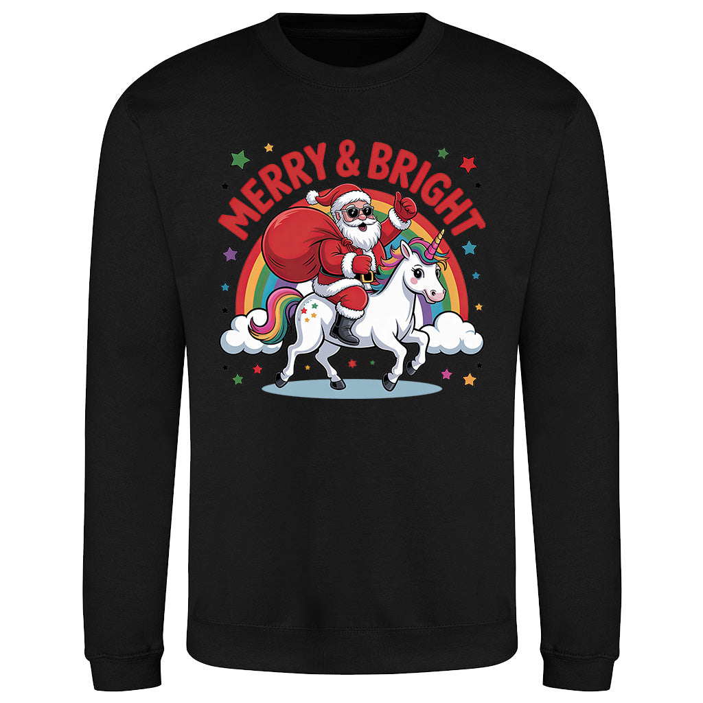 Santa Unicorn Xmas  Sweatshirt
