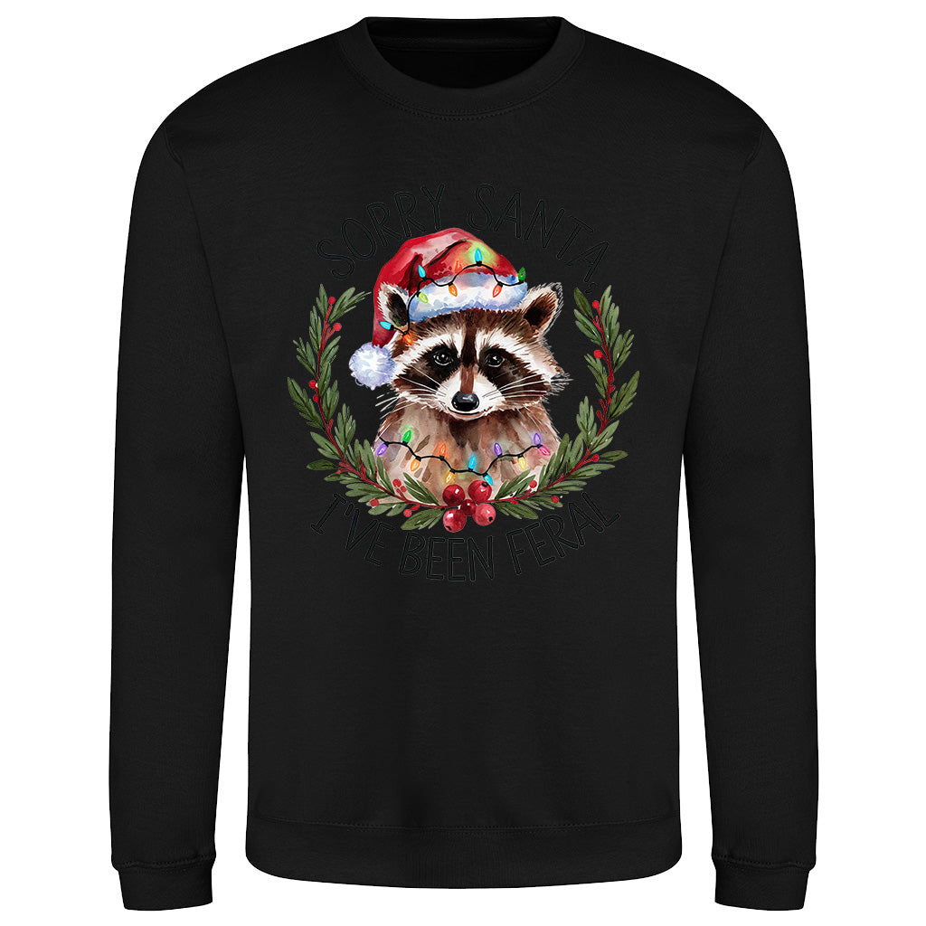 Feral Xmas Raccoon  Sweatshirt