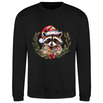 Feral Xmas Raccoon  Sweatshirt