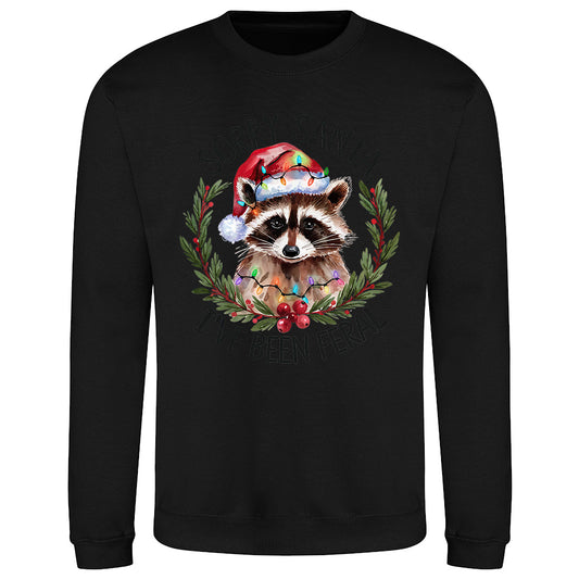 Feral Xmas Raccoon  Sweatshirt