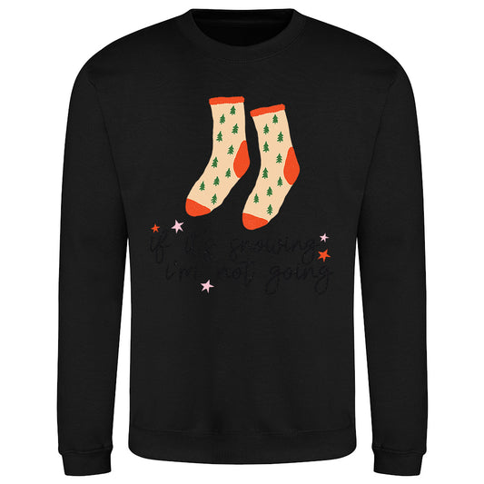 Cozy Winter Tree Socks Sweatshirt