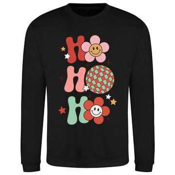 Retro Holiday Ho Ho Ho  Sweatshirt