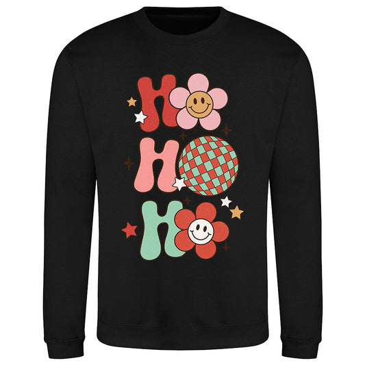 Retro Holiday Ho Ho Ho  Sweatshirt