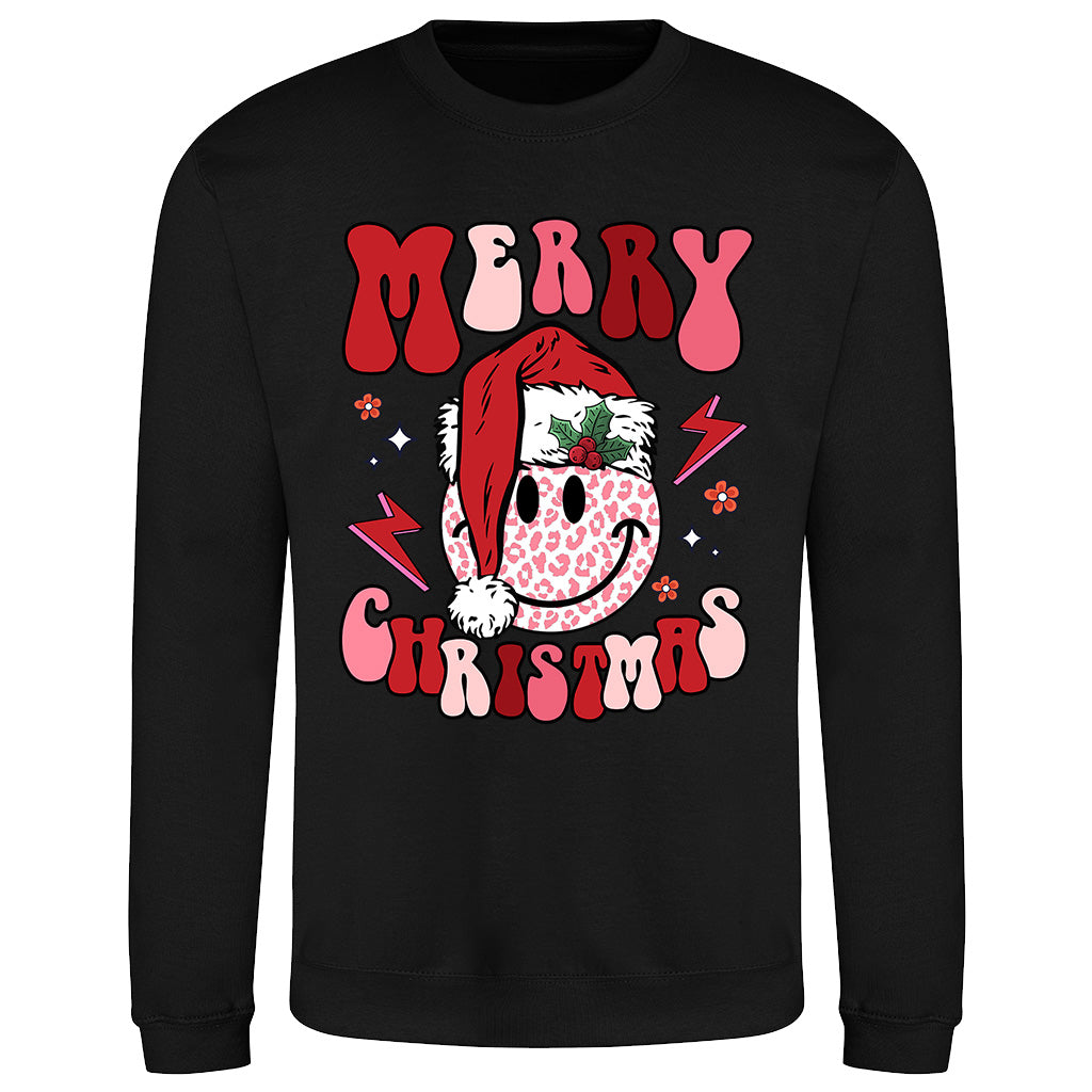 Merry Christmas Smiley  Sweatshirt