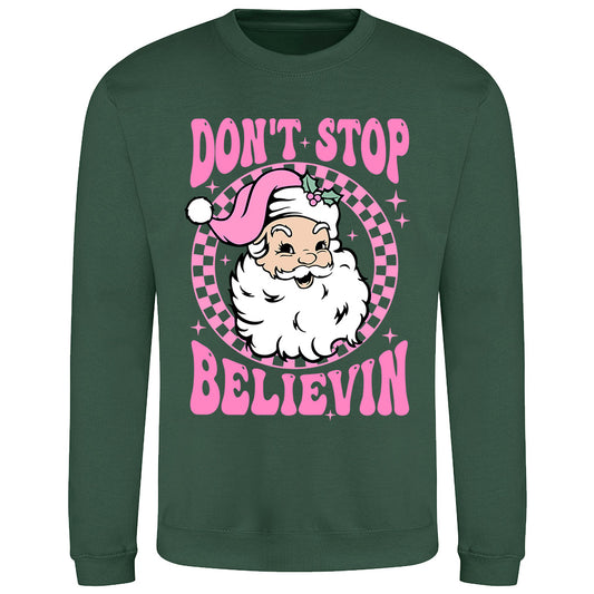 Santa Don't Stop Believin' Shirt Sweatshirt