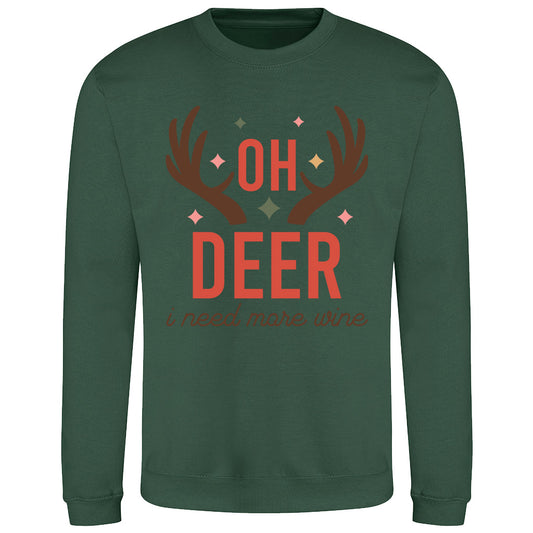 Oh Deer Wine  Sweatshirt