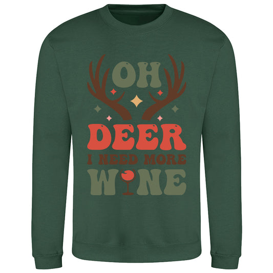 Oh Deer Wine  Sweatshirt
