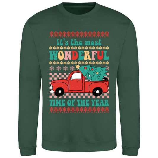 Festive Truck Christmas  Sweatshirt