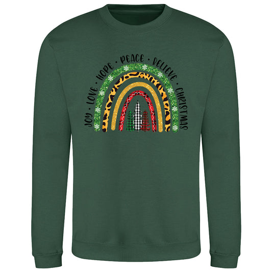 Festive Leopard Rainbow  Sweatshirt