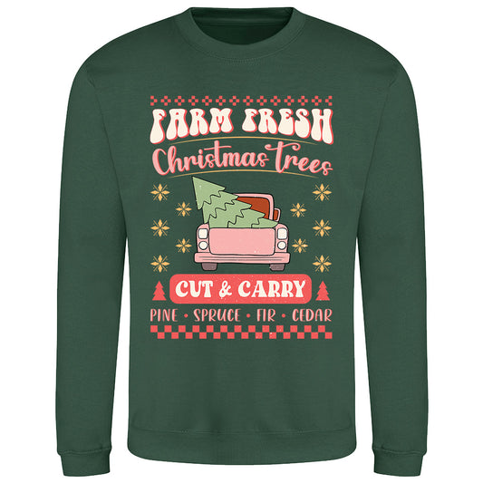 Farm Fresh Xmas Truck  Sweatshirt