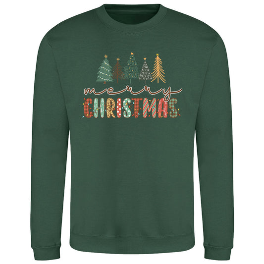 Festive Christmas Trees  Sweatshirt